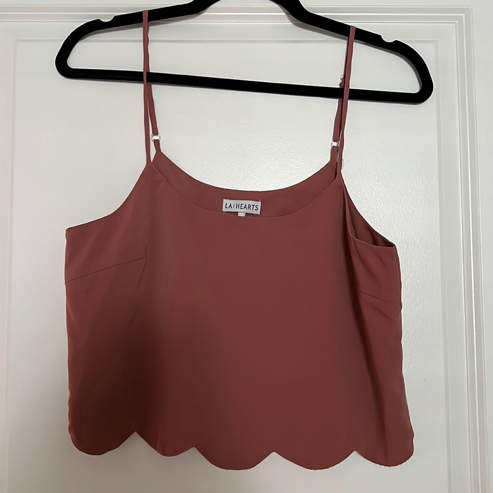 Size S LA hearts crop top